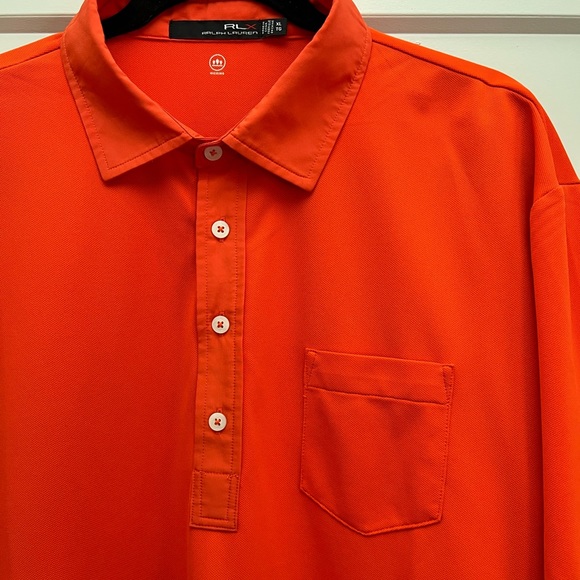 XL RLX Ralph Lauren Golf Shirt Orange - Picture 2 of 4
